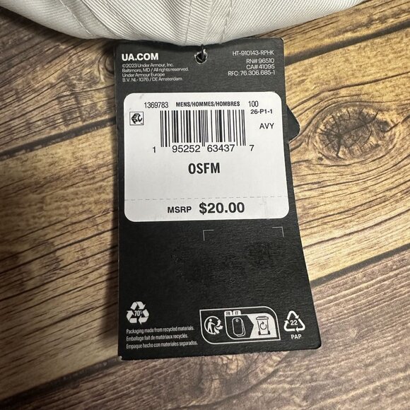 NWT Under Armour Men's Sportstyle Free Fit Hat Set ONE SIZE (White & Beige) - Picture 9 of 15